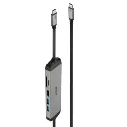Lindy 43326 stacja dokująca Przewodowa USB 3.2 Gen 1 (3.1 Gen 1) Type-C Czarny, Szary