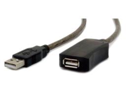 Kabel GEMBIRD UAE-01-5M (USB 2.0 M - USB 2.0 F; 5m; kolor czarny)