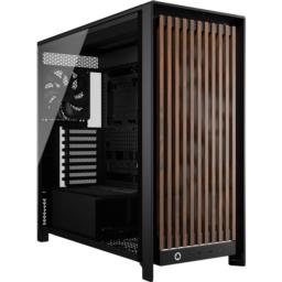 Corsair FRAME 5000D WOOD RS Midi Tower Czarny, Orzech włoski