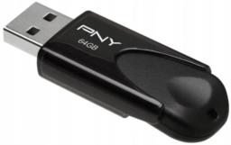 Pendrive PNY Technologies FD64GATT4-EF (64GB; USB 2.0; kolor czarny)