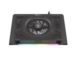 Podstawka chłodząca pod laptopa Genesis Oxid 450 RGB 15.6" z wentylatorem, podświetlenie, 2 USB