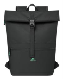 Rivacase Gremio plecak City backpack Czarny Poliester, Przetworzony politereftalan etylenu (rPET)