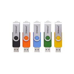 Intenso USB Flash Drive Office Line 3543595 3.2 5St. Multipack - 64 GB pamięć USB USB Typu-A 3.2 Gen 1 (3.1 Gen 1) Wielobarwny