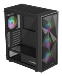 NATEC OBUDOWA GAMINGOWA GENESIS DIAXID 605 ARGB MIDI TOWER USB-C Z OKNEM CZARNA
