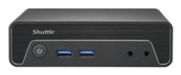 Shuttle Nano PC NE10N, Intel N 100, 1x HDMI, 1x DP, 6x USB, 1x LAN, bez wentylatora, ciągła praca 24/7, w tym VESA, komputer PC 0,6 l, Mini PC barebone, Intel SoC, DDR4-SDRAM, PCI Express, Serial ATA, 65 W