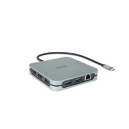 DICOTA D32057 huby i koncentratory USB Type-C 10000 Mbit/s Srebrny