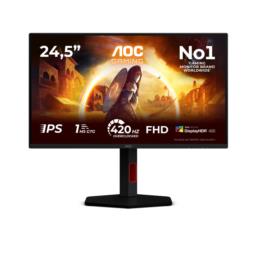 Monitor AOC 24,5" 25G4KUR Fast IPS FHD 400Hz 2xHDMI DP HUB
