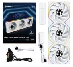 Wentylator Lian Li UNI FAN TL Wireless LCD 120 3-pack biały (12TLLCD1W3W)