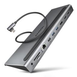 AXAGON HMC-4KX3 Koncentrator USB 3.0, MiniDP + 2x HDMI, LAN, PD, 3x USB-A, czytnik kart SD, Audio