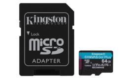 KINGSTON microSDXC Canvas Go Plus 64GB + Adapter