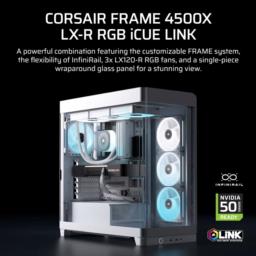 Obudowa Corsair FRAME 4500X LX-R RGB Tempered Glass Mid-Tower, White