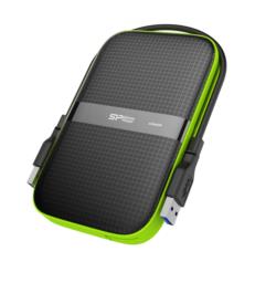 Dysk zewnętrzny HDD Silicon Power Armor A60 (2TB; 2.5"; USB 3.2; 5400 obr/min; Green-Black; SP020TBPHDA60S3K)
