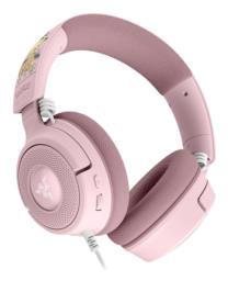 Razer Kraken V4 X – Pikachu & Eevee Edition Zestaw słuchawkowy Przewodowa Opaska na głowę Gaming USB Type-C / USB Type-A Różowy
