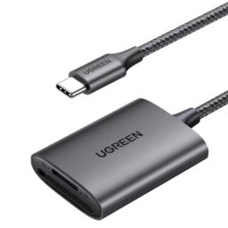 Ugreen  Czytnik kart SD/TF Ugreen CM401 USB C 5Gb/s - szary