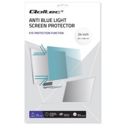 Filtr światła niebieskiego Qoltec 51076 24" 16:9 (Ochrona wzroku | Anti Glare | Matowy | na monitor)