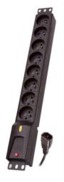 Listwa przeciwprzepięciowa Lestar LZRM 810 BW G-A K.:CZ 1,5M IEC3 (8 x UTE; 1,5m; kolor czarny)