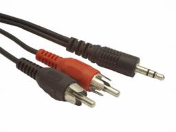 Kabel GEMBIRD CCA-458-2.5M (2x Cinch M - Mini Jack M; 2,5m; kolor czarny)