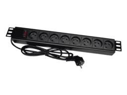 Listwa przeciwprzepięciowa A-LAN PZ081U3M (8 x UTE; 16 A (3680 W); 3m; kolor czarny)