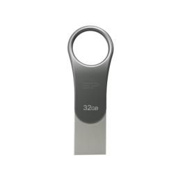 Pendrive Silicon Power Mobile SP032GBUC3C80V1S (32GB; USB 3.1, USB typ A, USB-C; kolor srebrny)